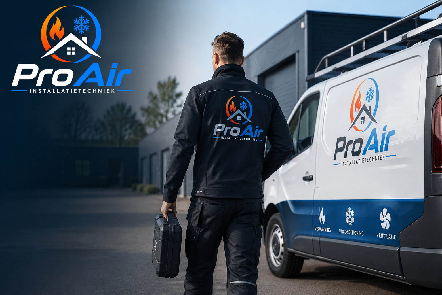 ProAir Installatietechniek monteur bij de servicebus